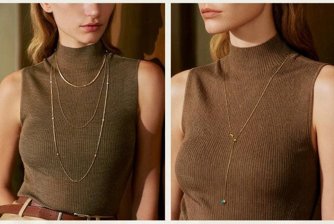 GOLD SNAKE BONE NECKLACE