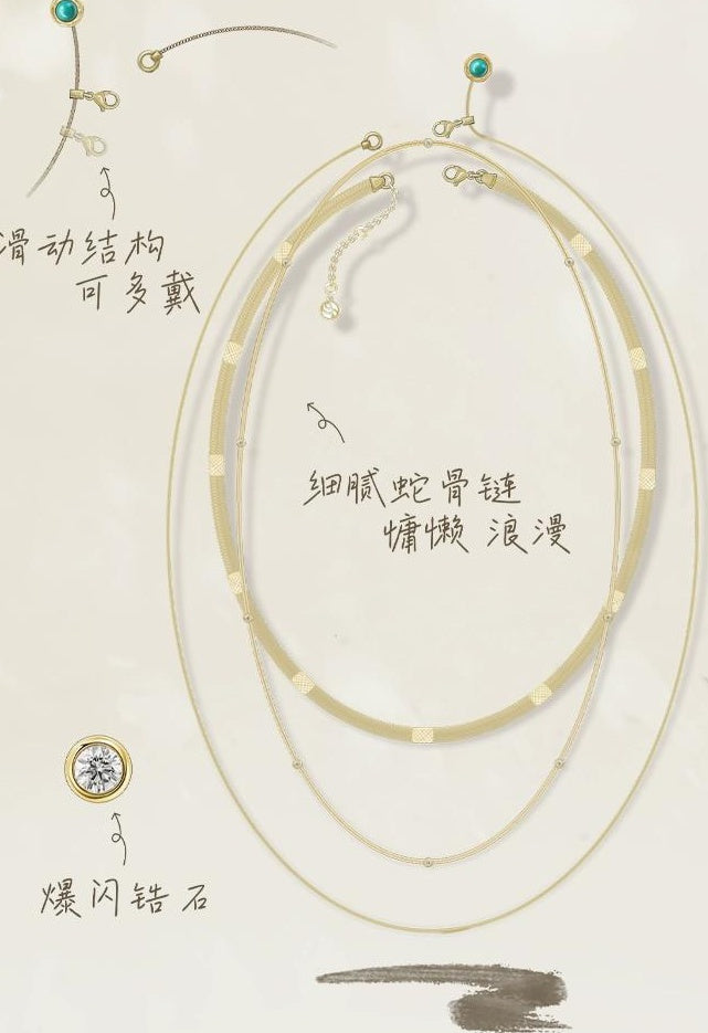 GOLD SNAKE BONE NECKLACE【重複】