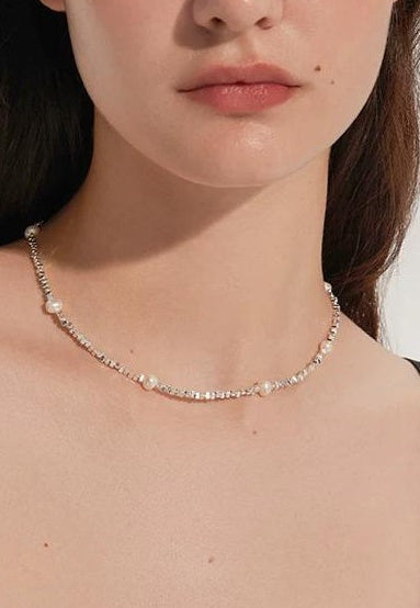 FRESHWATER PEARL SILVER NECKLACE