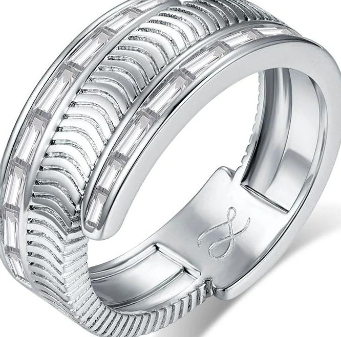SILVER STACKING RING SET