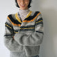 LUXURY MOHAIR STRIPED KNIT SWEATER