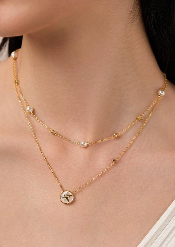 LUXE ZIRCONIA PEARL NECKLACE
