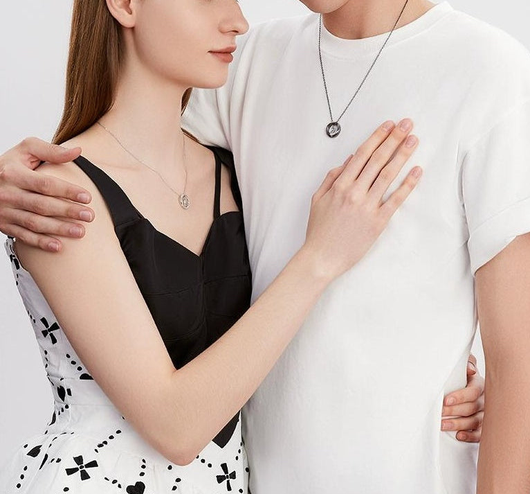 STERLING SILVER COUPLES NECKLACE