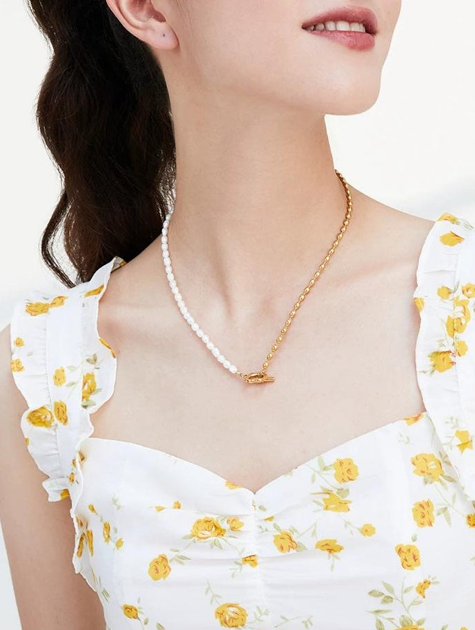 BAROQUE PEARL COLLARBONE NECKLACE