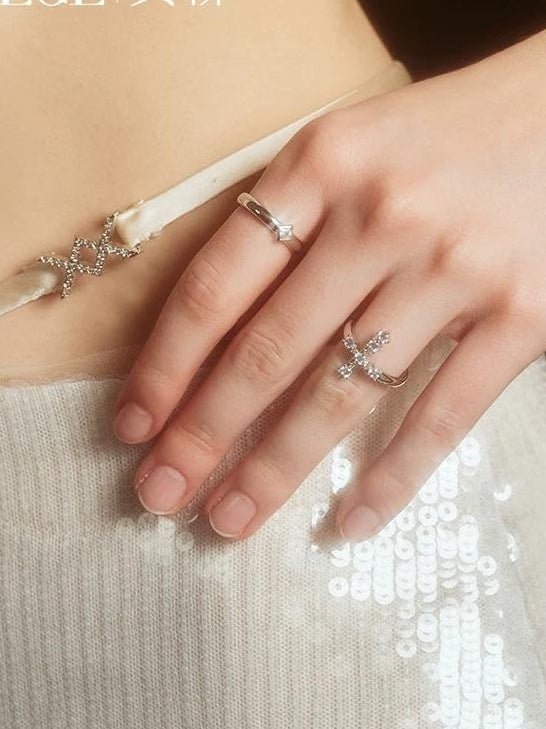 SILVER ZIRCONIA STACKING RING