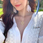 HEART-SHAPED CRYSTAL COLLAR NECKLACE