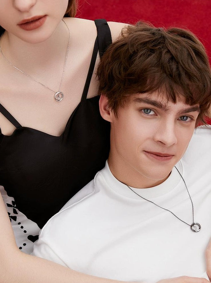 STERLING SILVER COUPLES NECKLACE