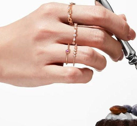 LIGHT LUXURY STACKING RINGS SET