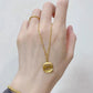 KOREAN CURLED-EDGE PENDANT NECKLACE