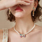 COLORFUL PEARL BOW RING