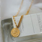 LUXURY ROUND-PLATE CHAIN NECKLACE