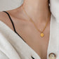 LUXURY ROUND-PLATE CHAIN NECKLACE