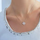 SILVER CLOVER PENDANT NECKLACE