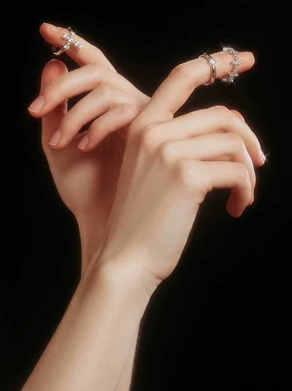 SILVER ZIRCONIA STACKING RING