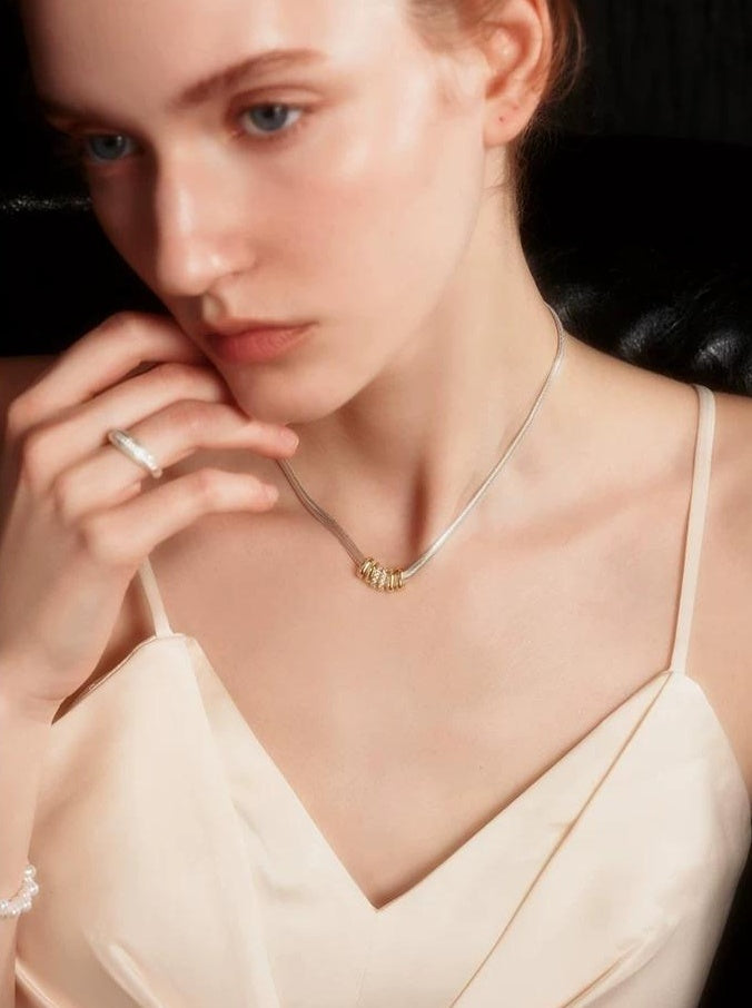 AUTUMN SILVER BRUSHED RING