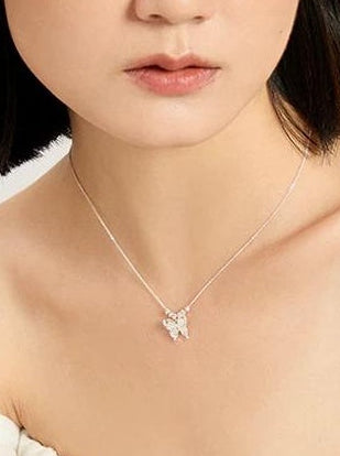 FAUX CAT'S EYE BUTTERFLY NECKLACE