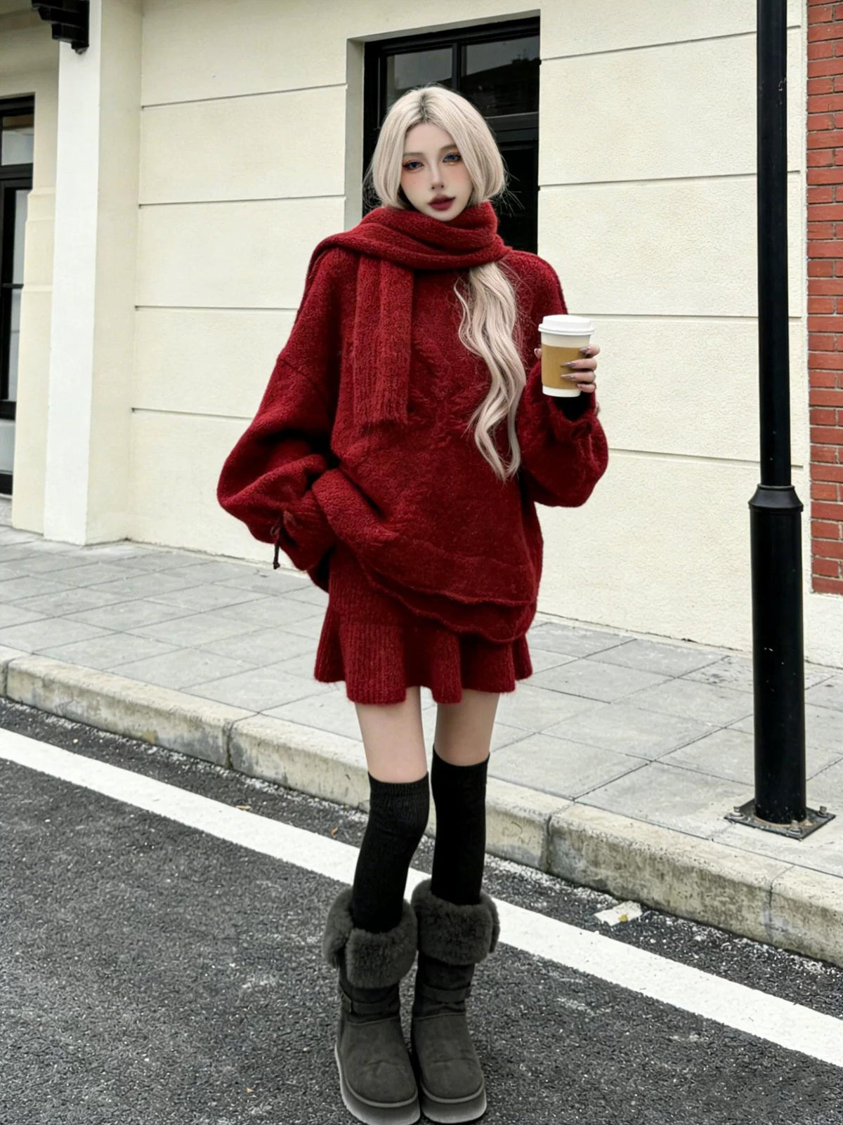 CHIC 3-PIECE SWEATER SET