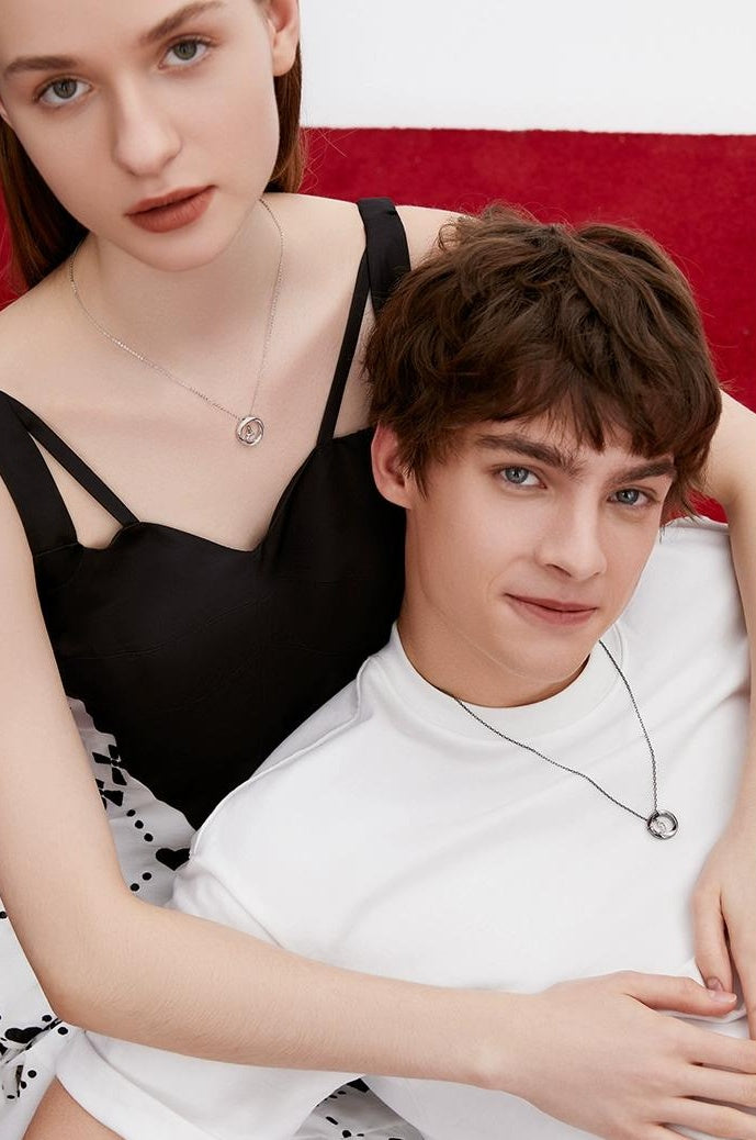 STERLING SILVER COUPLES NECKLACE