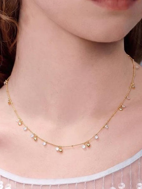 HEART-SHAPED COLLARBONE NECKLACE
