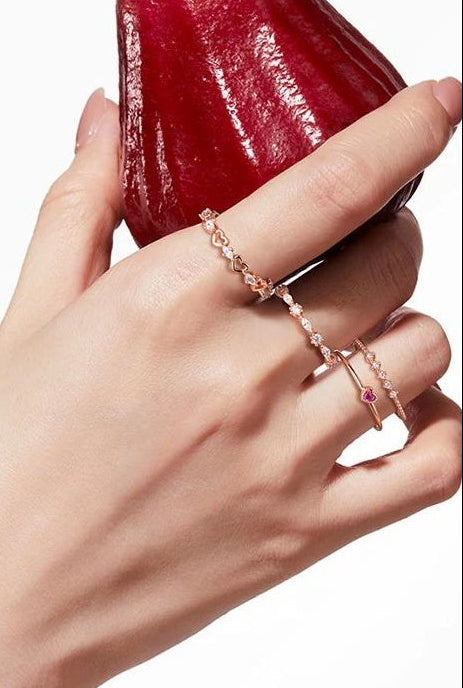 LIGHT LUXURY STACKING RINGS SET