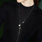GRAY PEARL TASSEL NECKLACE