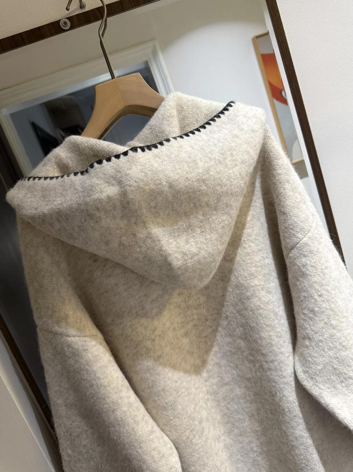 HOODED KNIT SWEATER JACKET