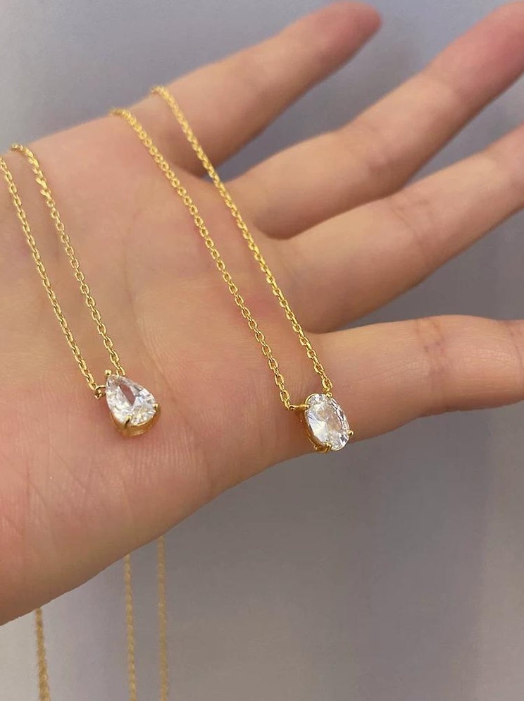 TEARDROP ZIRCONIA NECKLACE