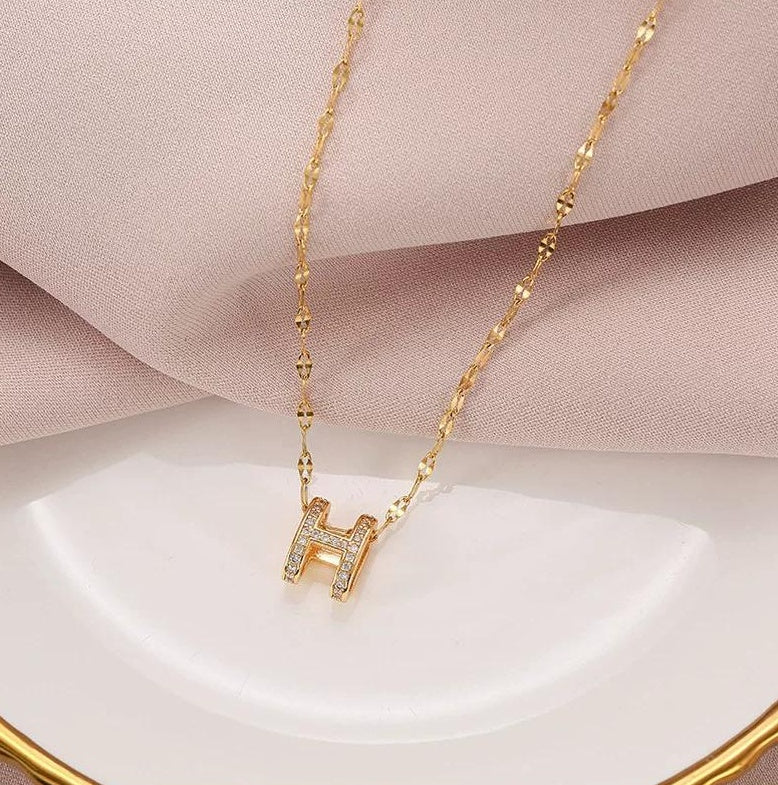 H LETTER NECKLACE JEWELRY