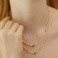 RETRO PINK PEARL NECKLACE