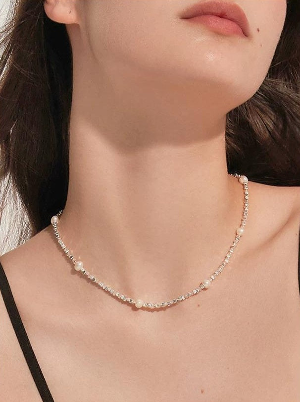 FRESHWATER PEARL SILVER NECKLACE
