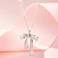 SILVER BOW COLLARBONE NECKLACE