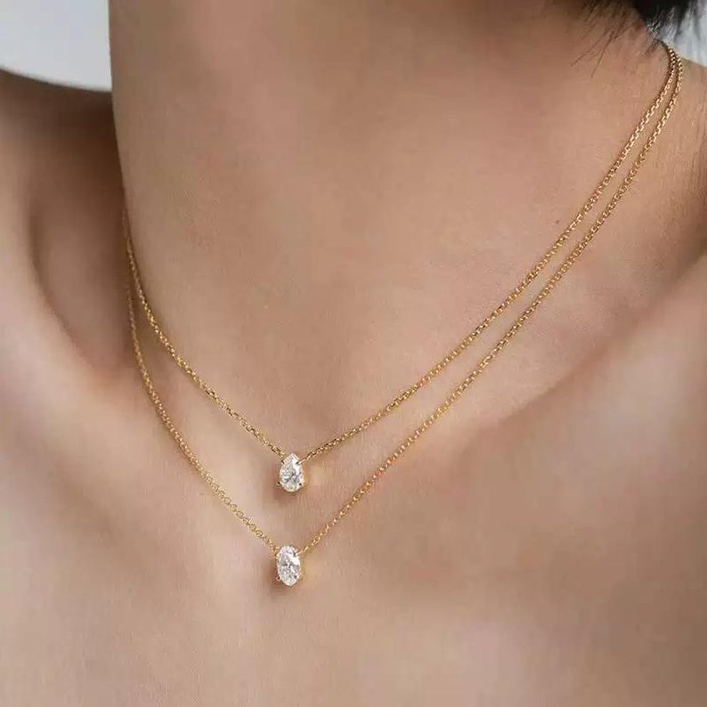 TEARDROP ZIRCONIA NECKLACE