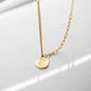 LUXURY ROUND-PLATE CHAIN NECKLACE