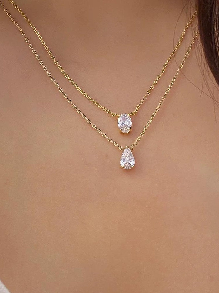TEARDROP ZIRCONIA NECKLACE