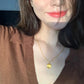 KOREAN CURLED-EDGE PENDANT NECKLACE
