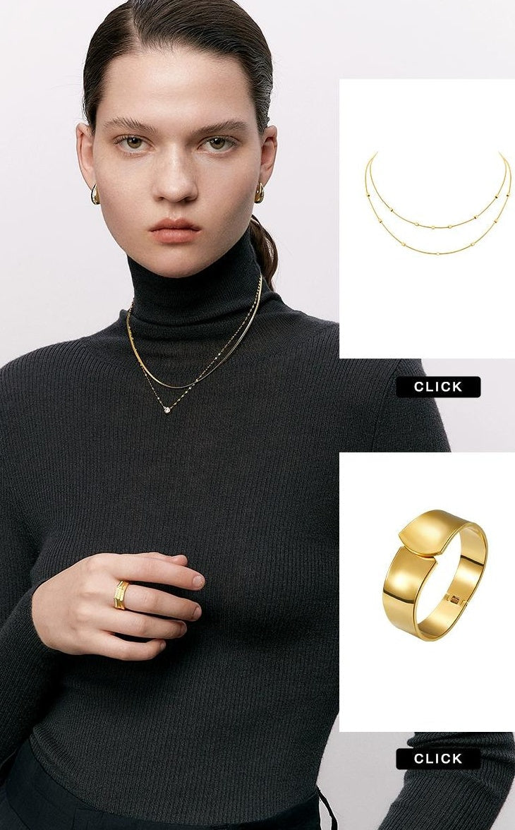 GOLD HEXAGONAL FINGER RING