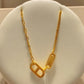 GOLD PENDANT LINK NECKLACE