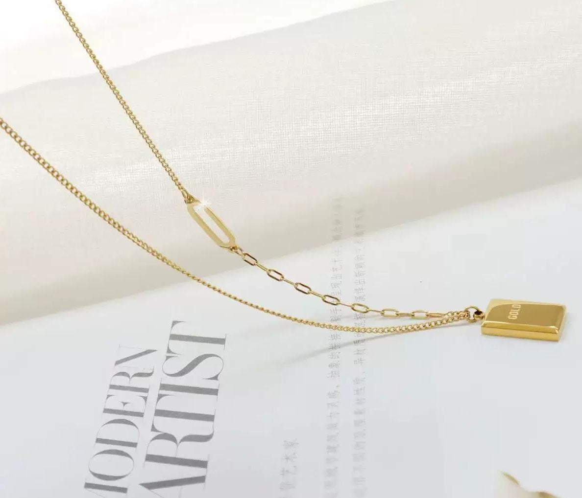 LUXURY GOLD BAR NECKLACE