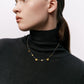RETRO GOLD PENDANT NECKLACE
