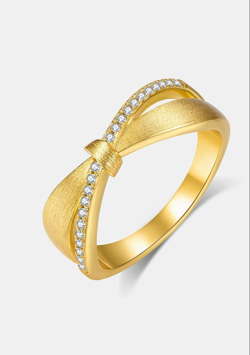 GOLD BOW RING FOR WOMEN