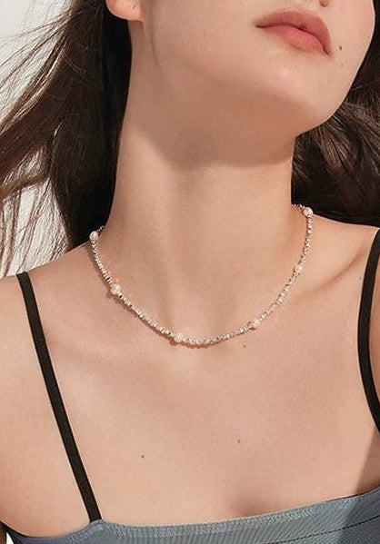 FRESHWATER PEARL SILVER NECKLACE