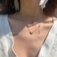 HEART-SHAPED CRYSTAL COLLAR NECKLACE