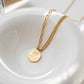LUXURY ROUND-PLATE CHAIN NECKLACE