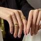 RETRO GOLD STACKING RINGS SET