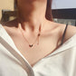 HEART-SHAPED CRYSTAL COLLAR NECKLACE