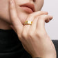 GOLD HEXAGONAL FINGER RING