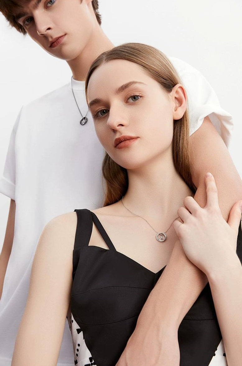 STERLING SILVER COUPLES NECKLACE