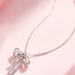 SILVER BOW COLLARBONE NECKLACE