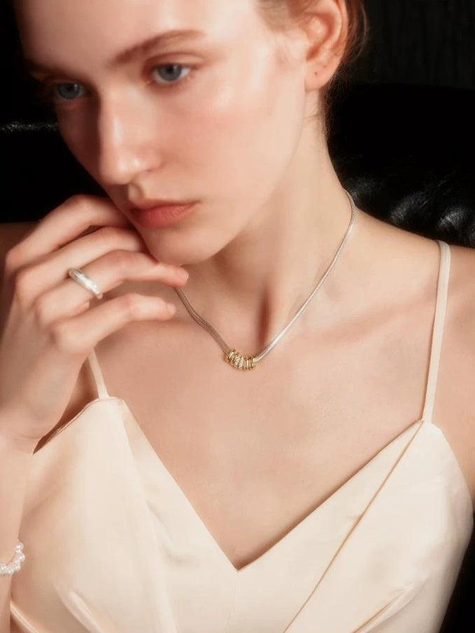 AUTUMN SILVER BRUSHED RING