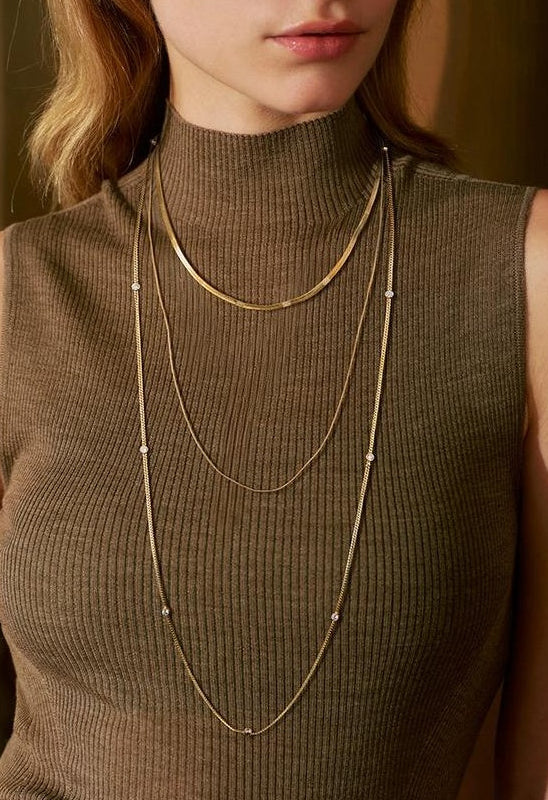 GOLD SNAKE BONE NECKLACE